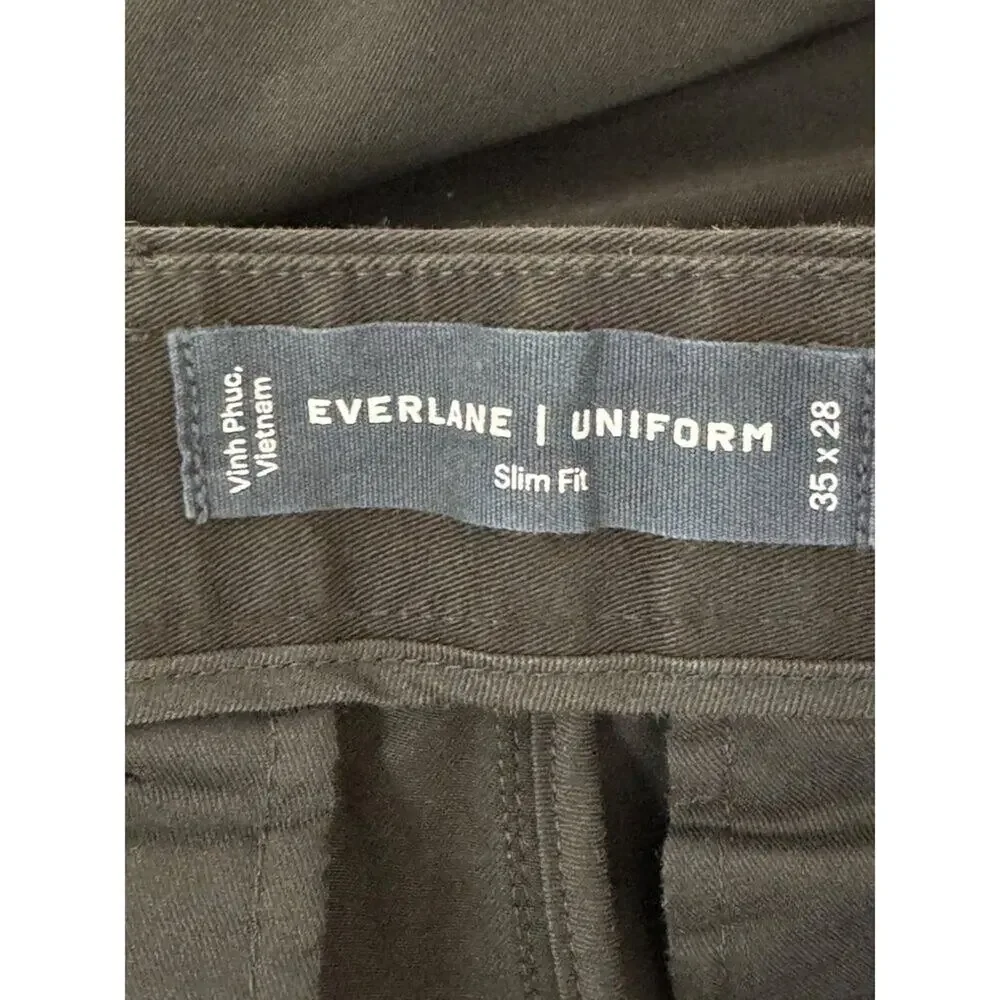 NWT Everlane Mens The Performance Chino Uniform‎ Pants Black 35x28